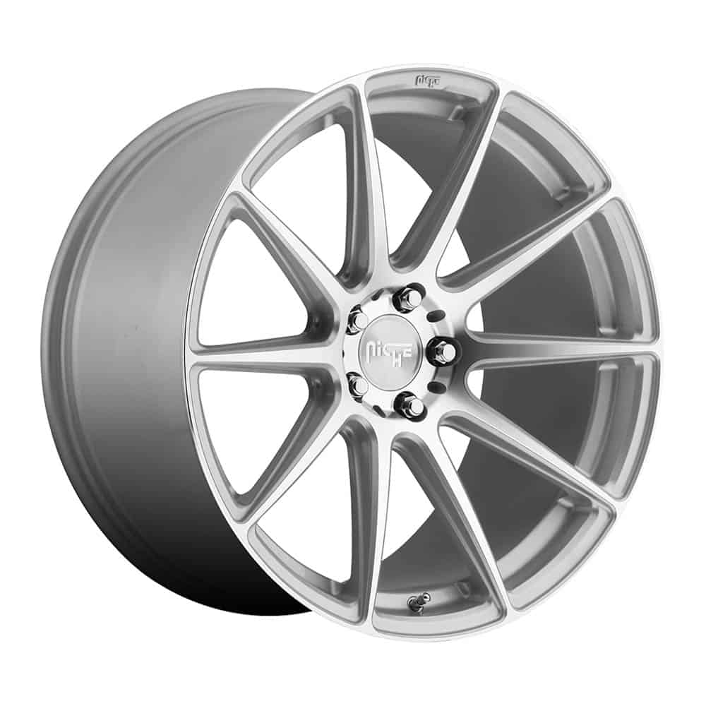 Niche 1PC M146 ESSEN M146 18X8 5X4.5 GL-SLVR-MACH 40MM - Intensery
