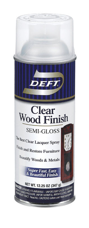 Deft Semi-Gloss Clear Oil-Based Wood Finish Lacquer Spray 12.25 oz - Intensery