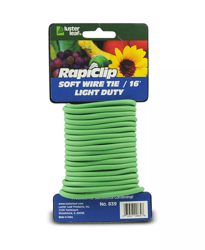 Luster Leaf Inc Luster Leaf 856 Rapiclip Vinyl Stretch Plant Wire Tie， Green - Intensery