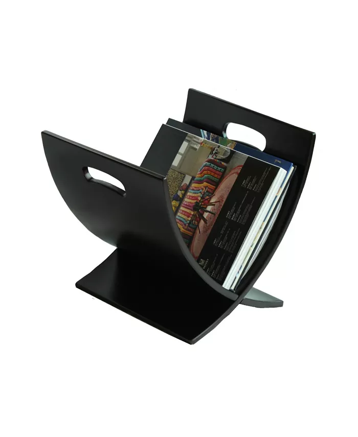 Oceanstar Contemporary Wooden Magazine Rack - Intensery