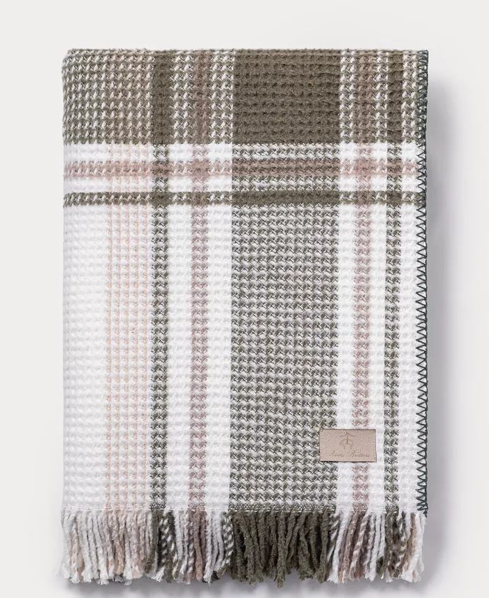 Brooks Brothers Luxury Cotton Throw， 57x76