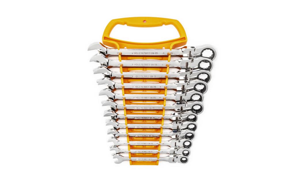 GEARWRENCH 12 Pc 72-Tooth 12 Point Flex Head Ratcheting Combination Metric Wrench Set 9901D from GEARWRENCH - Intensery