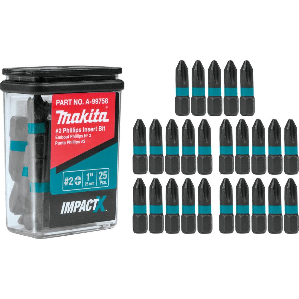 Makita Impact X #2 Phillips 1 Insert Bit 25/pk A-99758 from Makita - Intensery