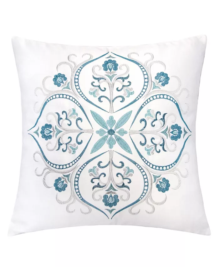 Homey Cozy Arya Embroidery Square Decorative Throw Pillow - Intensery