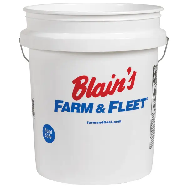 Blain's Farm and Fleet White Plastic Pail - Intensery