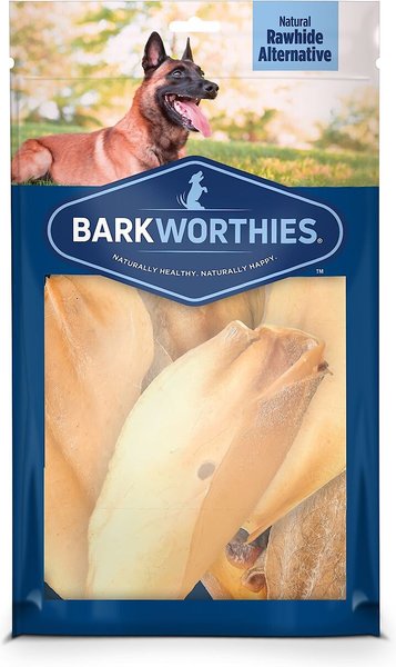 Barkworthies Natural Cow Ear Dog Chews， 12 count - Intensery