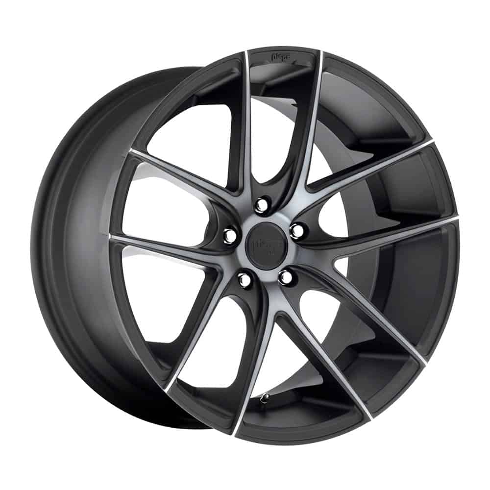 Niche 1PC M130 TARGA M130 18X8 5X4.25 MT-BLK-DDT 40MM - Intensery