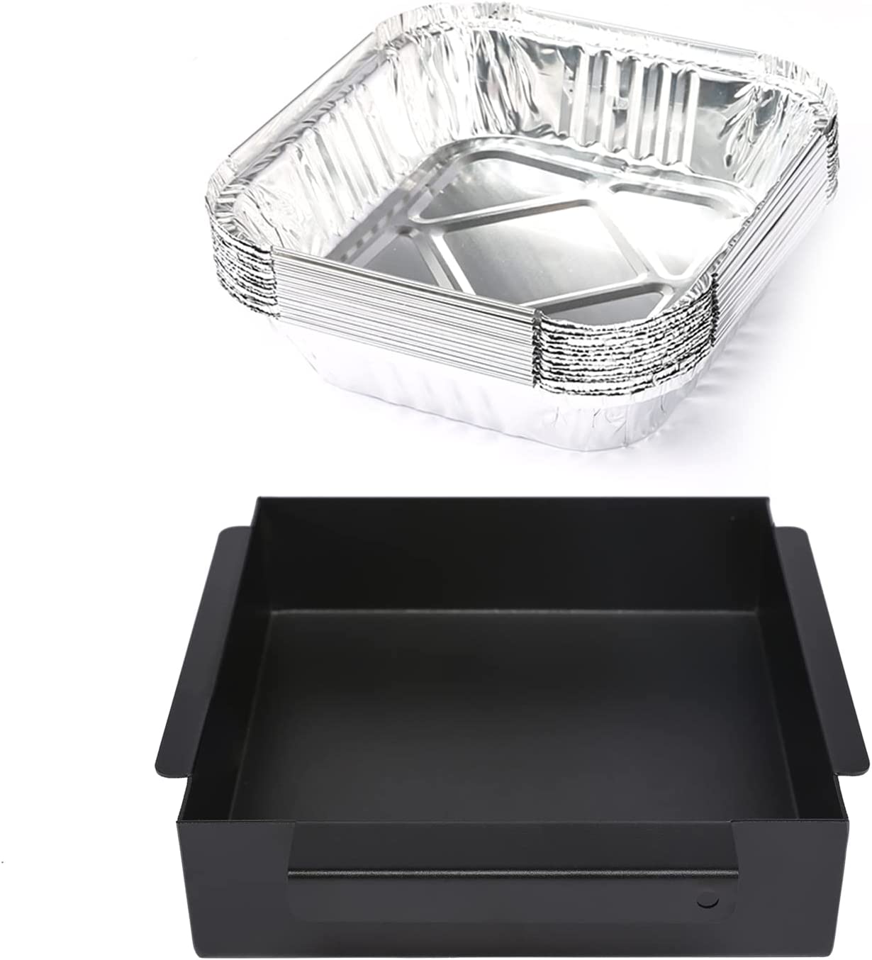 Grease Drip Pan Bucket & Liners Kit 7518 for Most Char-Griller Smoker Charcoal Gas Combo Grills - Intensery