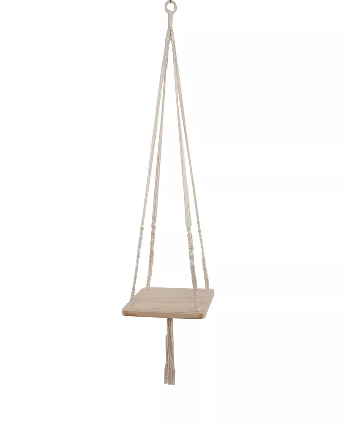 Flora Bunda Macrame Hanging Shelf， 9.875