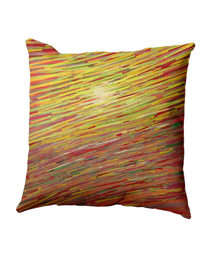 E by Design 16 Inch Red Decorative Abstract Throw Pillow - Intensery