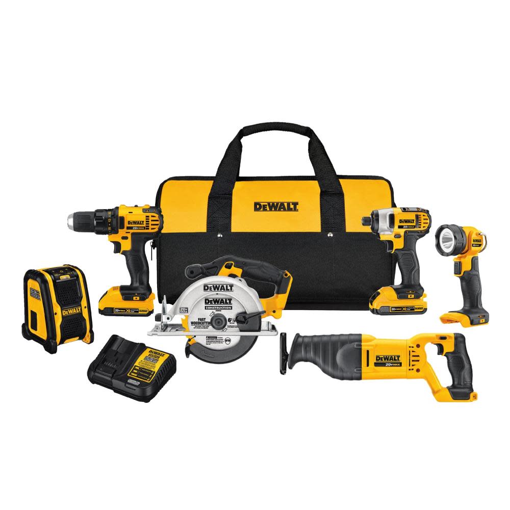 DEWALT 20 V MAX Compact 6 TOOL Combo Kit - Intensery