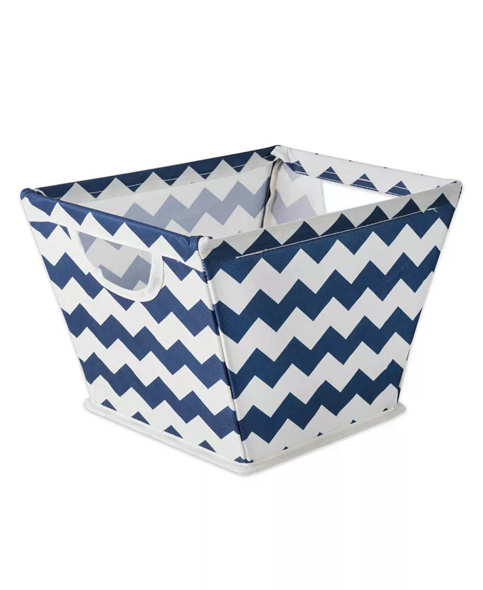 Design Imports Chevron Print Trapezoid Storage Bin - Intensery