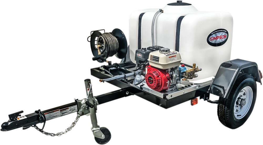 Simpson Cold Water Professional Gas Pressure Washer Trailer 3200 PSI - Intensery
