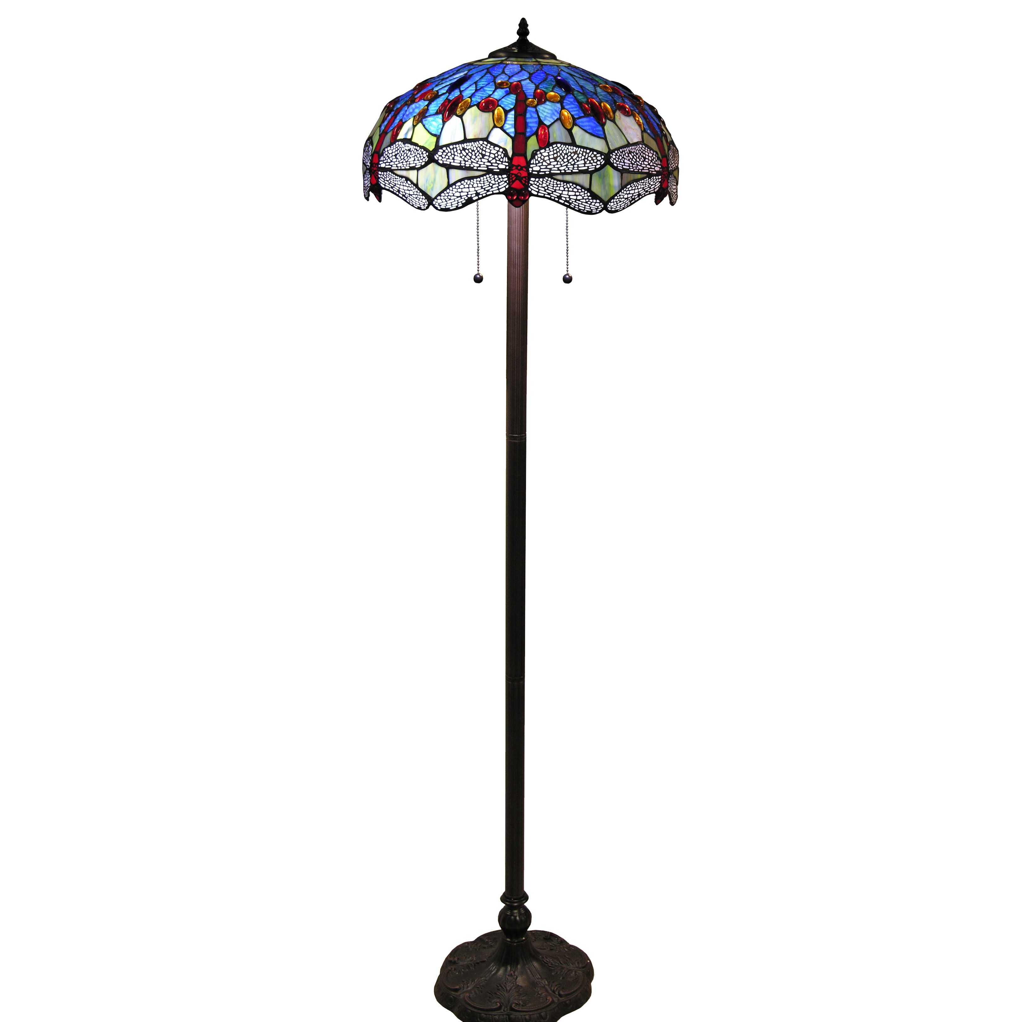 Hailey Tiffany-style Floor Lamp - Intensery