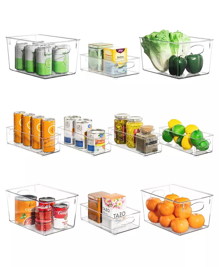 Sorbus 10-Piece Plastic Organizer Storage Bins Set - Intensery