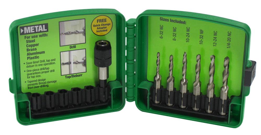 6pc Drill and Tap Bit Set - Intensery