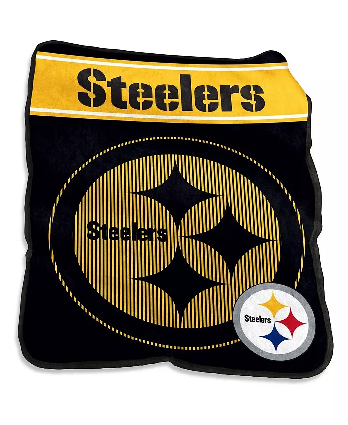 Logo Brands Pittsburgh Steelers 60'' x 80'' XL Raschel Plush Throw Blanket - Intensery