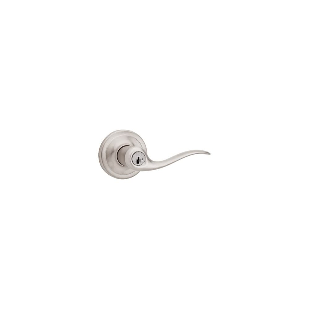 Satin Nickel Signature Series Keyed Entry Tustin Door Lever - Intensery
