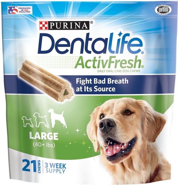 DentaLife ActivFresh Daily Oral Care Large Dental Dog Treats - Intensery
