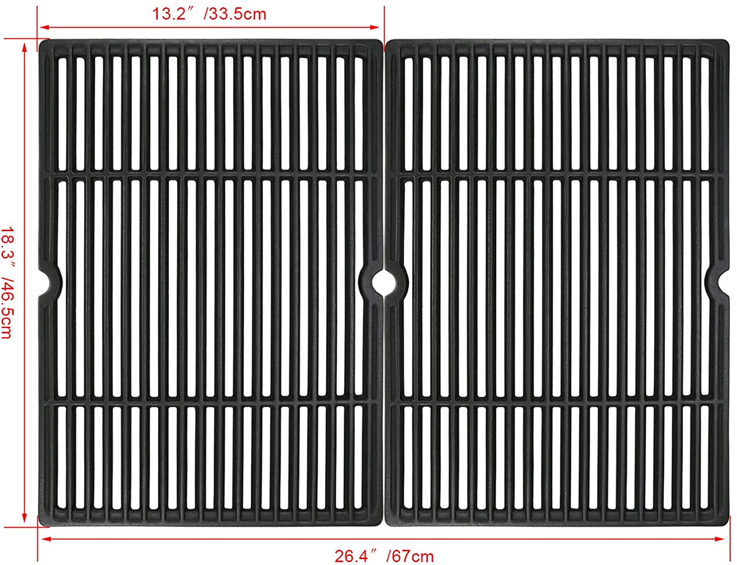 Grill Grates for Char-Broil 463257010, 463257110, 463261007 etc Grill, 18 1/4 x 26 1/4, Grill Replacement Parts - Intensery