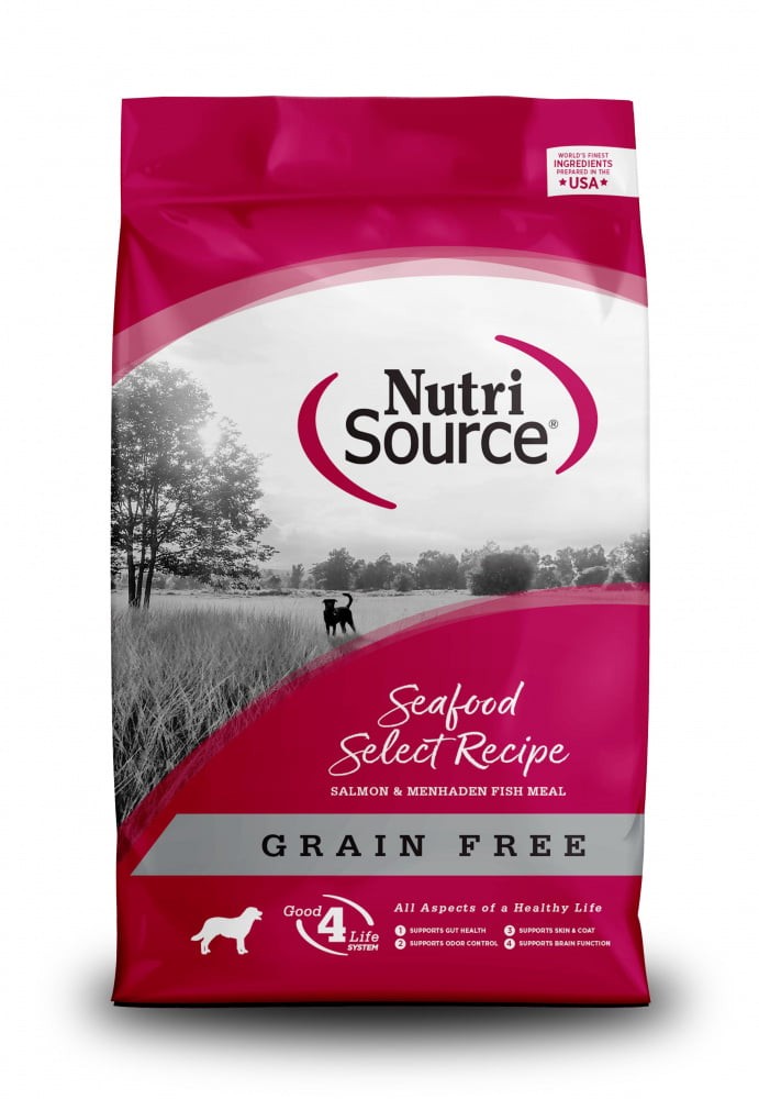 NutriSource Grain Free Seafood Select with Salmon Dry Dog Food - 5 lb Bag - Intensery