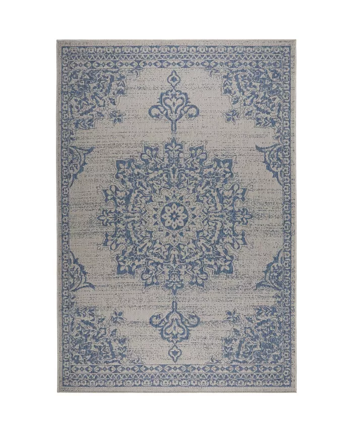 Nicole Miller Patio Country Azalea Gray Outdoor Area Rug Collection - Intensery