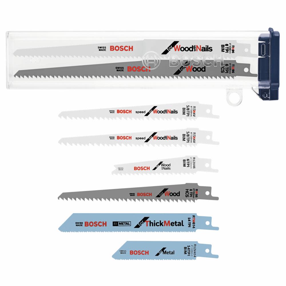 Bosch All Purpose Reciprocating Saw Blade Set 8pc RSAP8PK from Bosch - Intensery