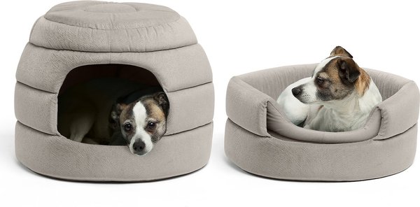 Best Friends by Sheri 2-in-1 Honeycomb Hut Covered/Bolster Cat and Dog Bed - Intensery