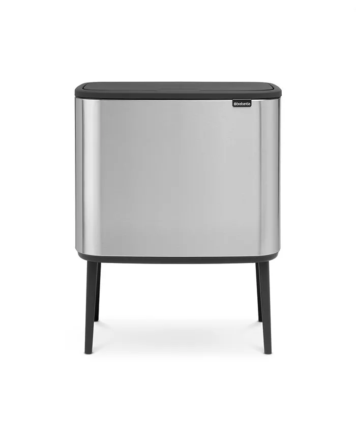Brabantia Bo Touch Top Multi Compartment Recycling Trash Can， 3 x 3 Gallon， 3 x 11 Liter - Intensery