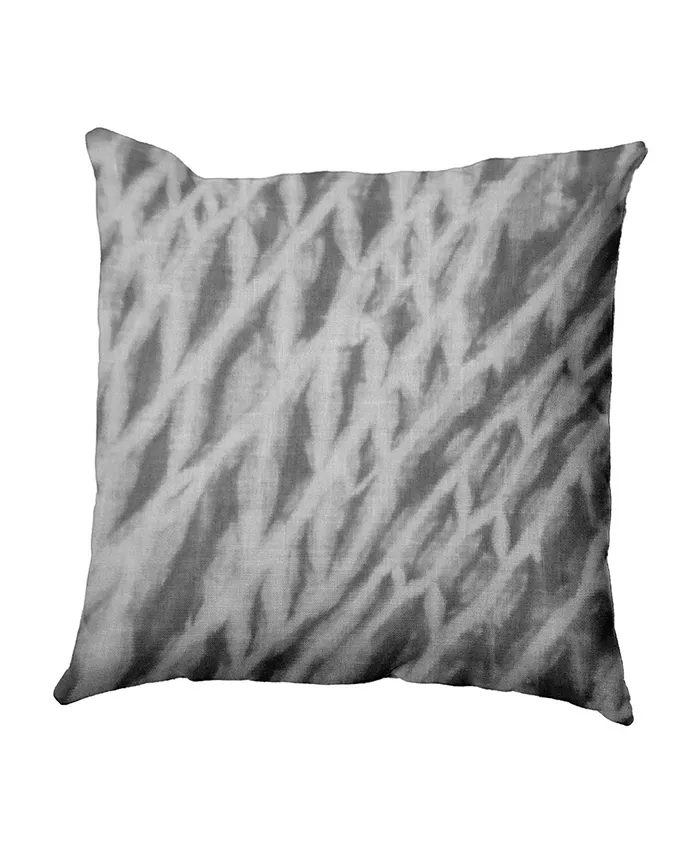 E by Design Shibori Stripe 16 Inch Gray Decorative Abstract Throw Pillow - Intensery