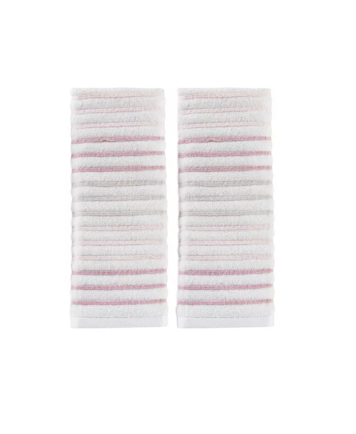 Saturday Knight Tie Dye Stripe 2 Piece Hand Towel Set - Intensery