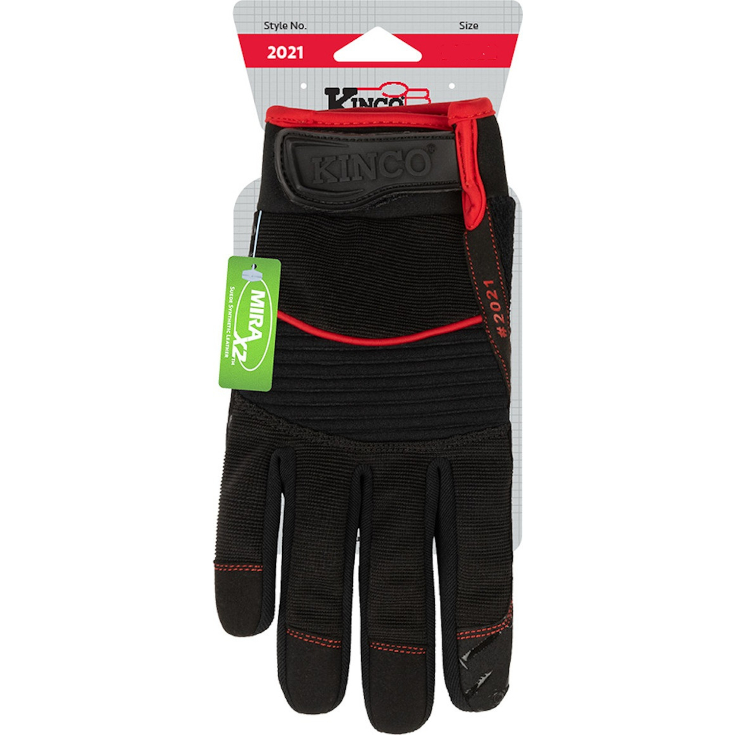Kinco Handler Men\u0027s Indoor/Outdoor Pull-Strap Work Gloves Black L 1 pair - Intensery