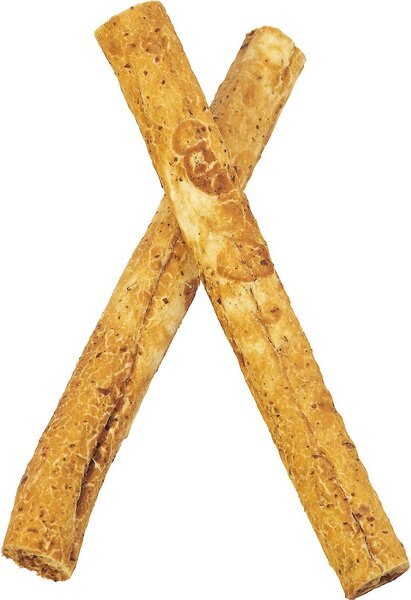 HOTSPOT PETS Rawhide Alternative Peanut Butter Flavored Collagen Rolls Dog Chew Treats， 10-in - Intensery