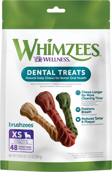 WHIMZEES Brushzees Grain-Free Natural Daily Dental Dog Treats - Intensery