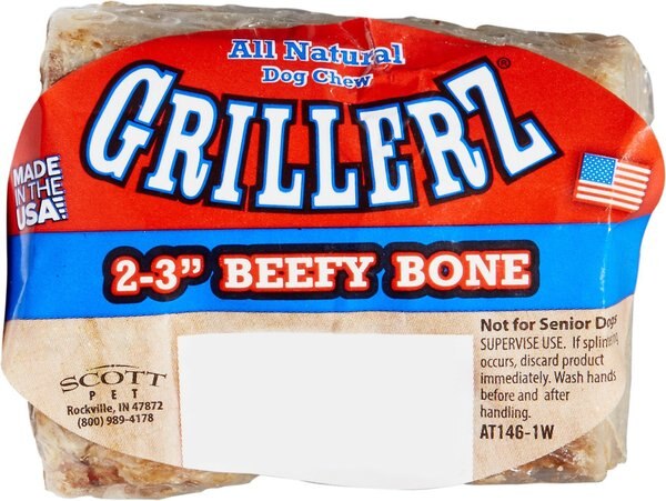 Grillerz Smoked Beefy Bones Dog Treats， Small - Intensery
