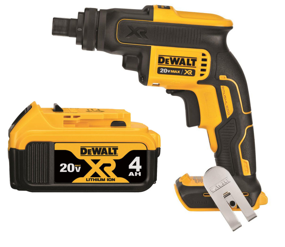 DEWALT 20V MAX XR Screwgun with Threaded Clutch Housing and 20V MAX 4Ah Battery Bundle DCB204-DCF624B from DEWALT - Intensery
