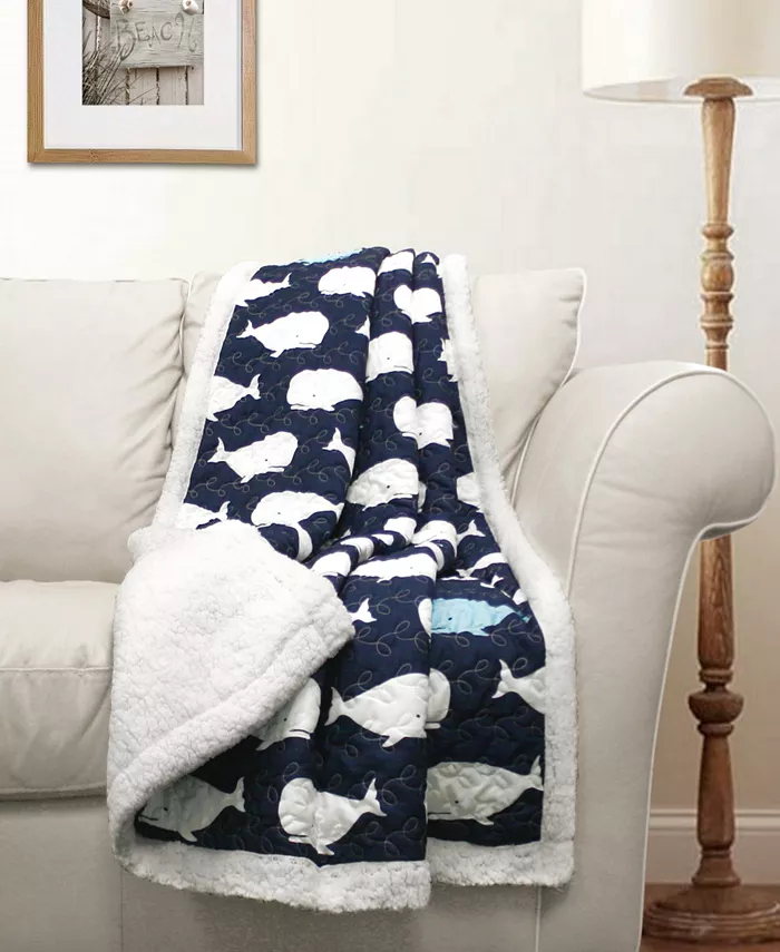 Lush Dandeacutecor Whale Sherpa Throw - Intensery