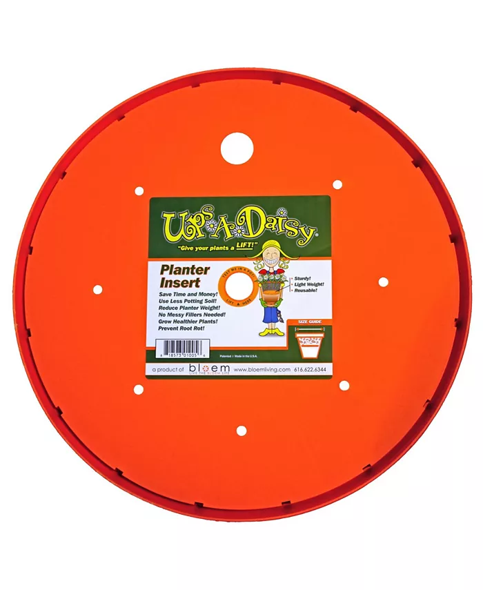Bloem Living T6327 Up's a Daisy Planter Insert， 17-Inch， Orange - Intensery