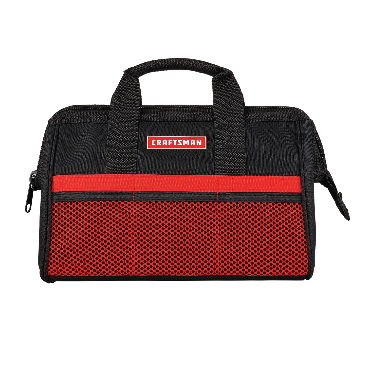 Craftsman 13 in. W X 9.75 in. H Wide Mouth Tool Bag 6 pocket Black/Red - Intensery