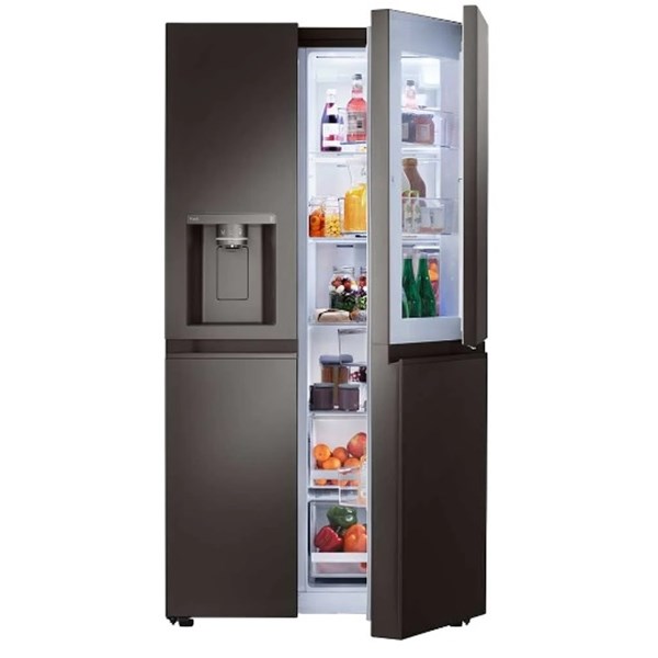27 cu ft Side-by-Side Black Stainless Steel Refrigerator - Intensery