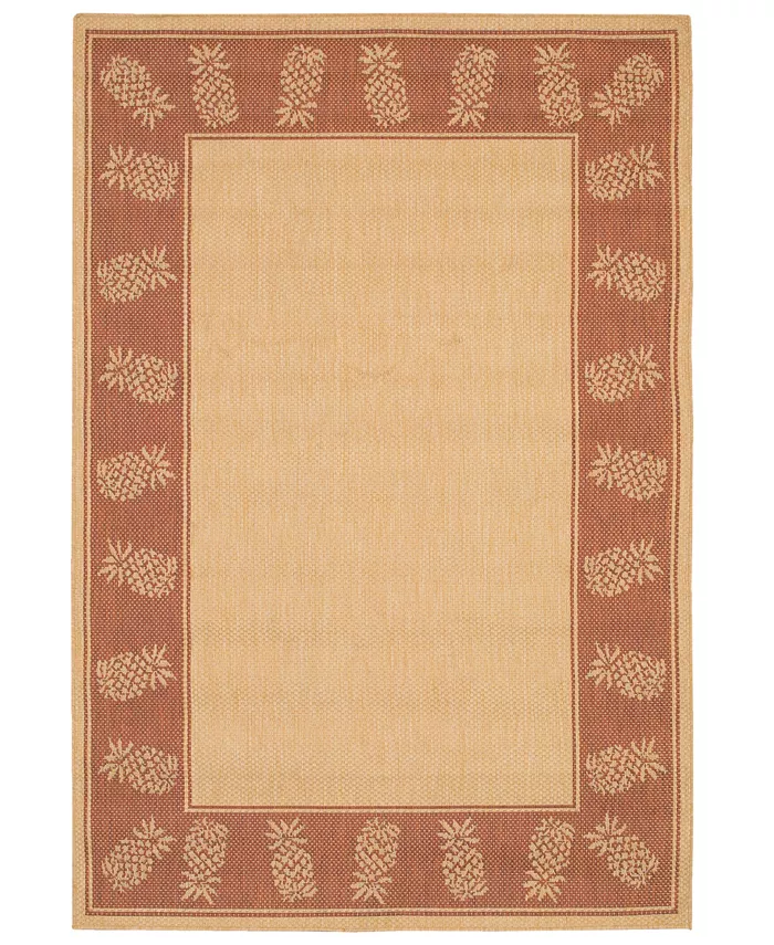 Couristan CLOSEOUT! Recife Tropics Machine-Washable Natural Terracotta 2'3
