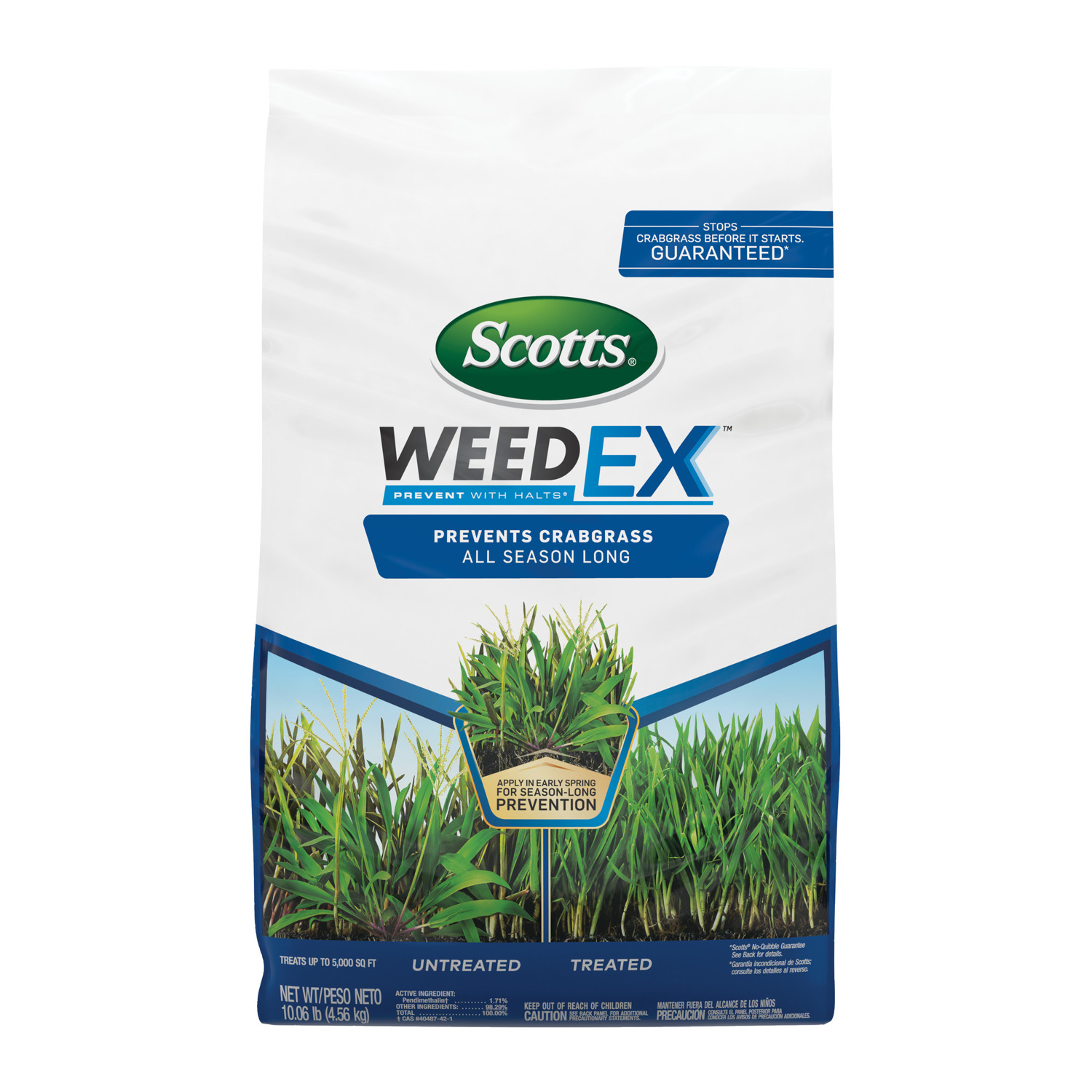 Scotts WeedEx Prevent with Halts Weed Preventer Granules 10 lb - Intensery