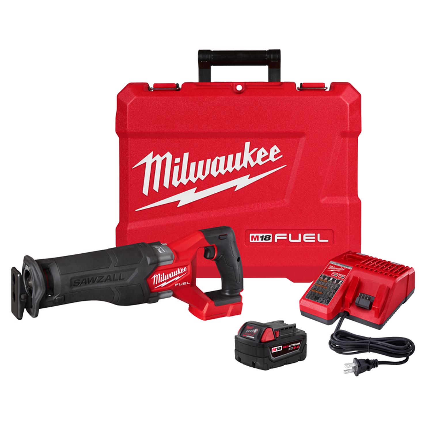 Milwaukee M18 FUEL SAWZALL 18 V Cordless Brushless Reciprocating Saw Kit (Battery \u0026 Charger) - Intensery