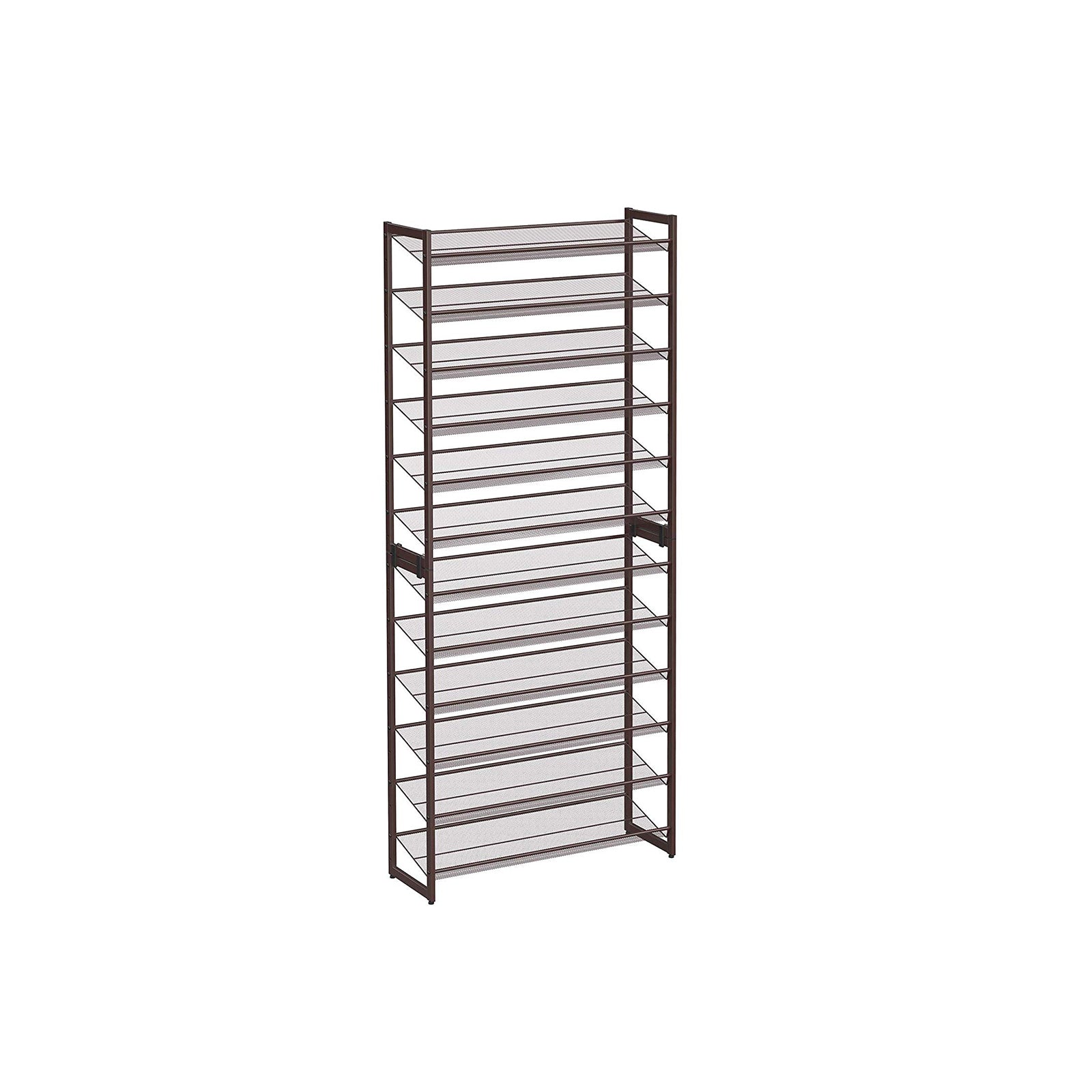 SONGMICS Set of 2 12-Tier Shoe RacksBronze - Intensery