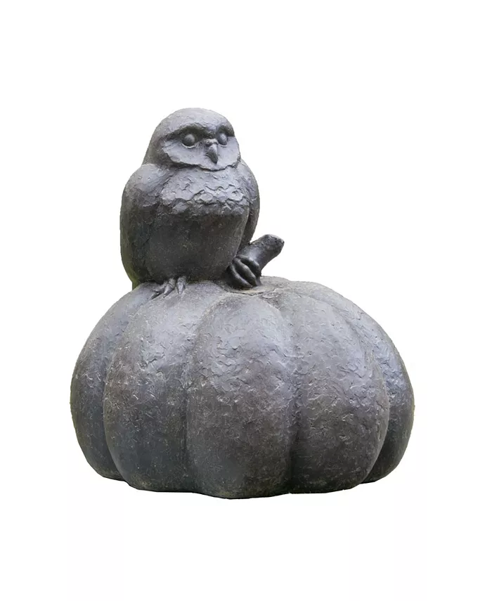 Campania International Owl on Pumpkin Garden Statue - Intensery