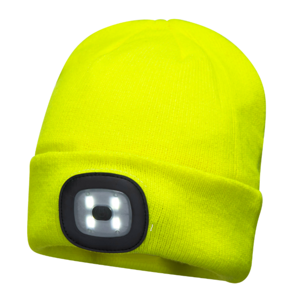 Yellow Rechargeable LED Beanie - Intensery