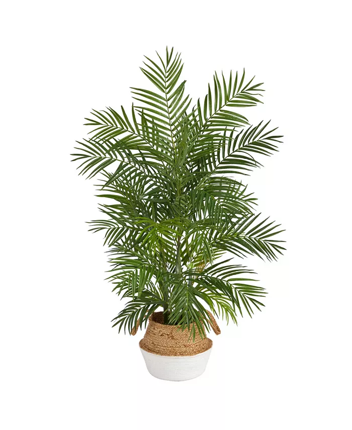 Nearly Natural 4' Areca Artificial Palm in Boho Chic Planter - Intensery
