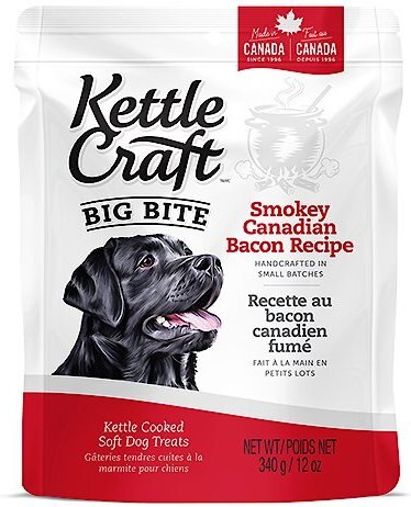 Kettle Craft Big Bite Smokey Canadian Bacon Recipe Dog Treats - Intensery