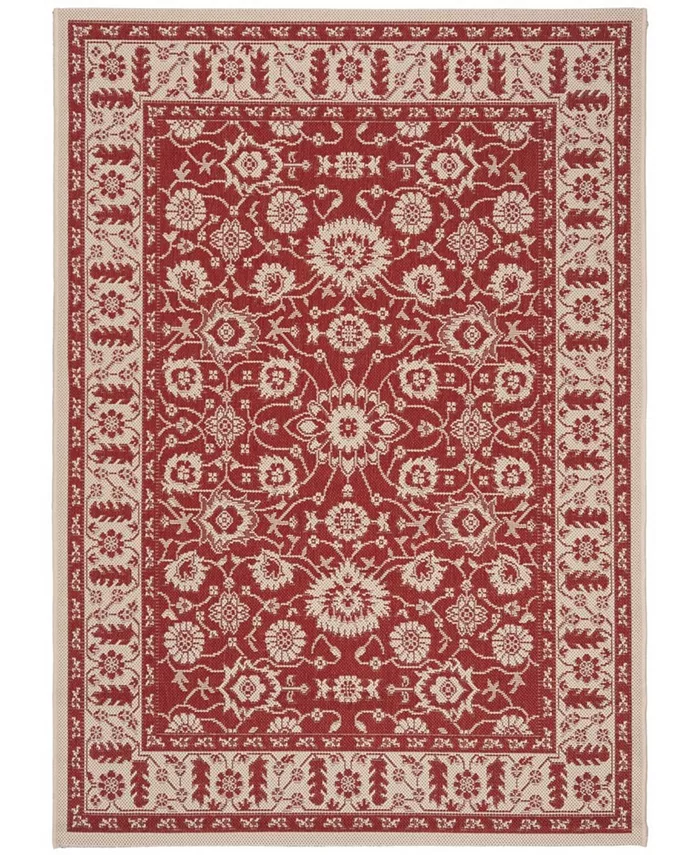 Safavieh Courtyard Red and Creme 6'7