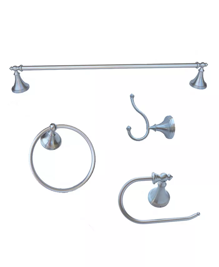 Arista Bath Products Arista Annchester 4-Pc. Set Satin Nickel Finish - Intensery